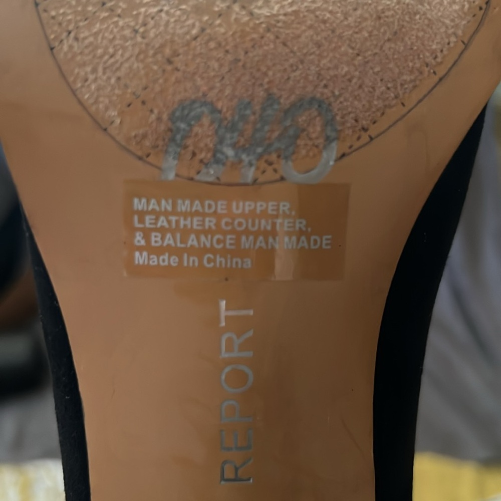 Black Report Booties Open Toe Size 9.5 Women’s - image 6